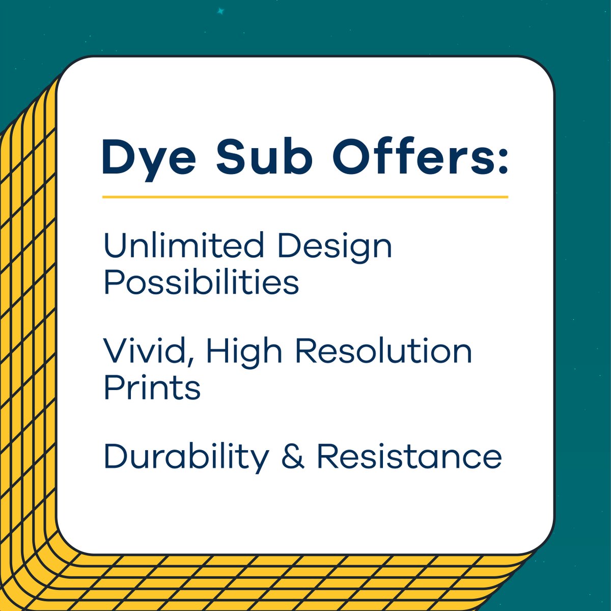 Dye sublimation printing is a great option when you’re working with fabrics. From its ability to create long-lasting, vivid prints to unlimited design possibilities, dye sublimation is the ultimate choice for high-quality fabric printing.