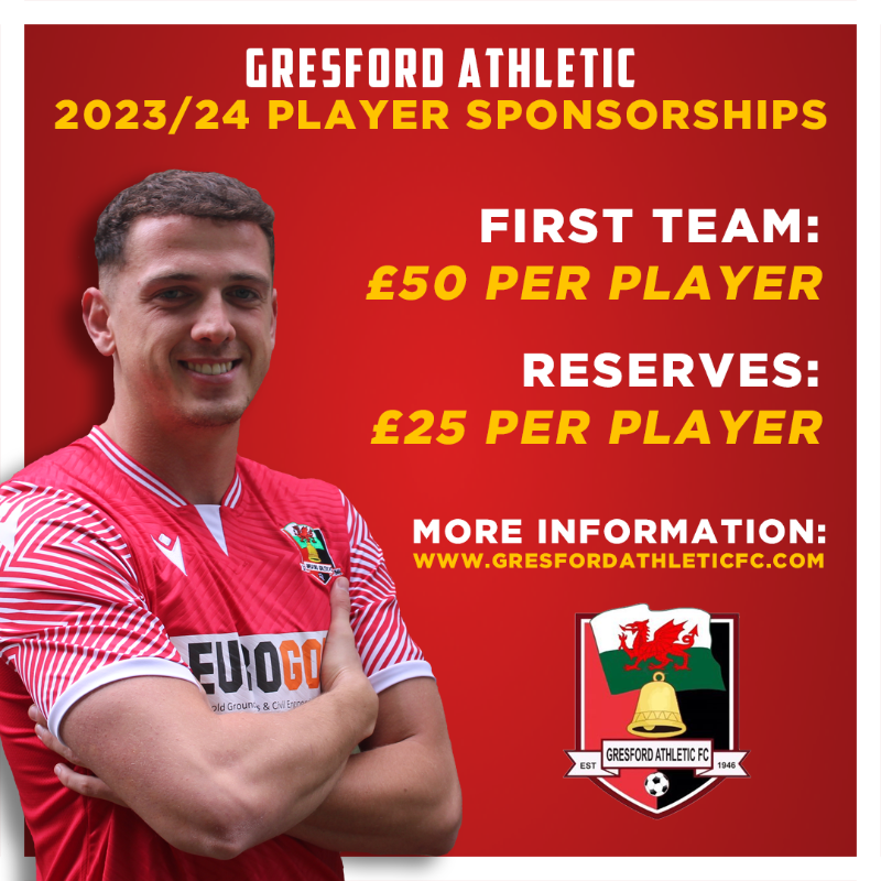 GresfordFC's tweet photo. 🔴 𝟮𝟬𝟮𝟯/𝟮𝟰 𝗣𝗟𝗔𝗬𝗘𝗥 𝗦𝗣𝗢𝗡𝗦𝗢𝗥𝗦𝗛𝗜𝗣𝗦 🔴

👤 @GresfordFC are offering First Team and Reserves player sponsorships for 2023/24.

➡️ Purchase First Team: https://t.co/CxJYv6o7LM
➡️ Purchase Reserves: https://t.co/T1TC1H82qi

📧 sponsorships@gresfordathleticfc.com