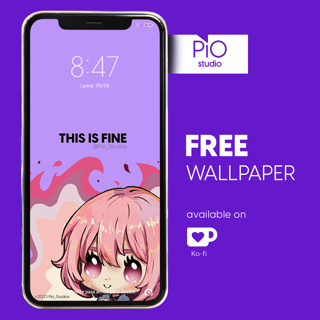 🐣🧡 Go grab your own This is Fine Wallpaper~~~🧡🐣✨ ko-fi.com/s/8575847490