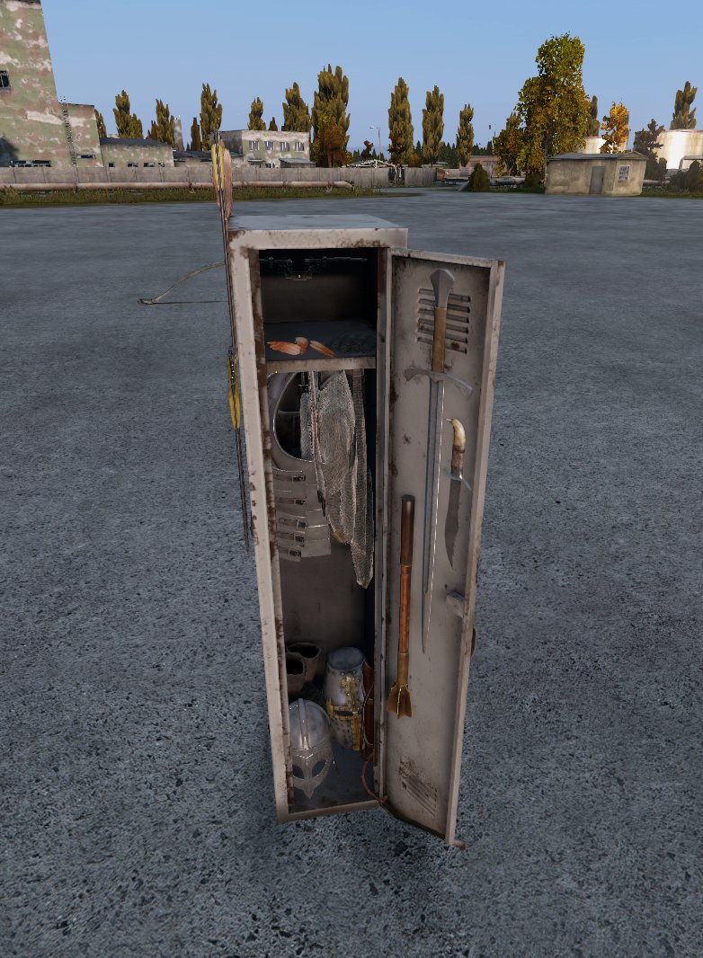 killboxdayz's tweet photo. #AIRLIFT in your #MEDIEVAL #LOCKER now! Stacked with all the medieval 1.21 #DAYZ gear: crossbow, arrows, feathers, chainmail, breastplate, boots, wool gloves, norse helm, and more! https://t.co/ncqv2lDZWQ https://t.co/8MnvuZLyVL