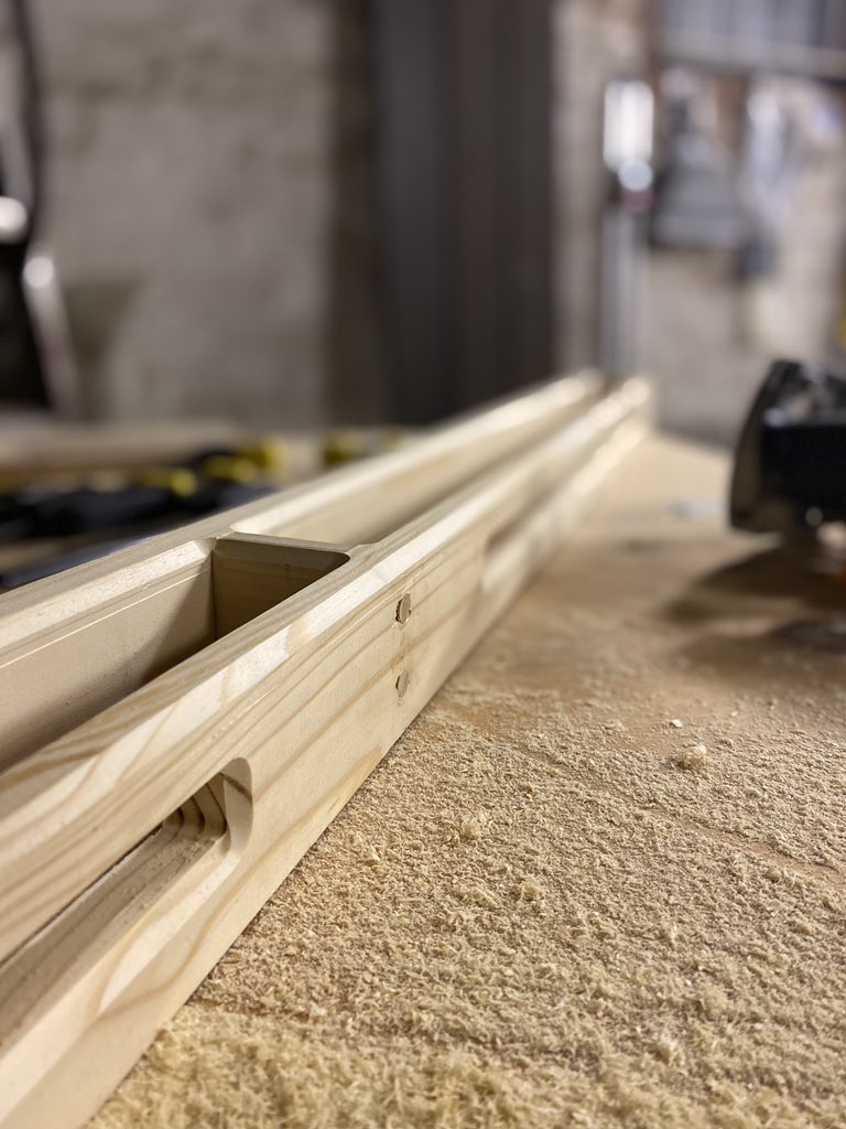 Things are happening…. Loving the feels #woodworking #beginnerwoodworking #towelrack #pine #projects