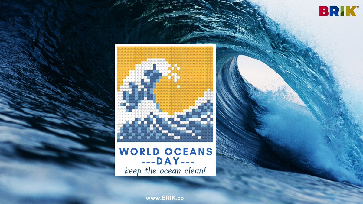 Happy World Oceans Day! The oceans cover about 70% of the Earth's surface and are the lifeblood of our planet.  Join us today in celebrating the value of our oceans. brik.co #WorldOceansDay #worldoceanday #brikbuild #lego #afol #waves #oceanlife #marinelife