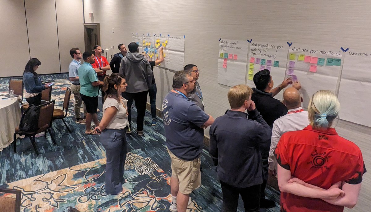 LearningatCisco's tweet photo. This morning's IT Leadership Design Thinking Workshop: 
Decoding the Complexity of Digital Transformation
#CiscoLive https://t.co/OTOTCRobaj