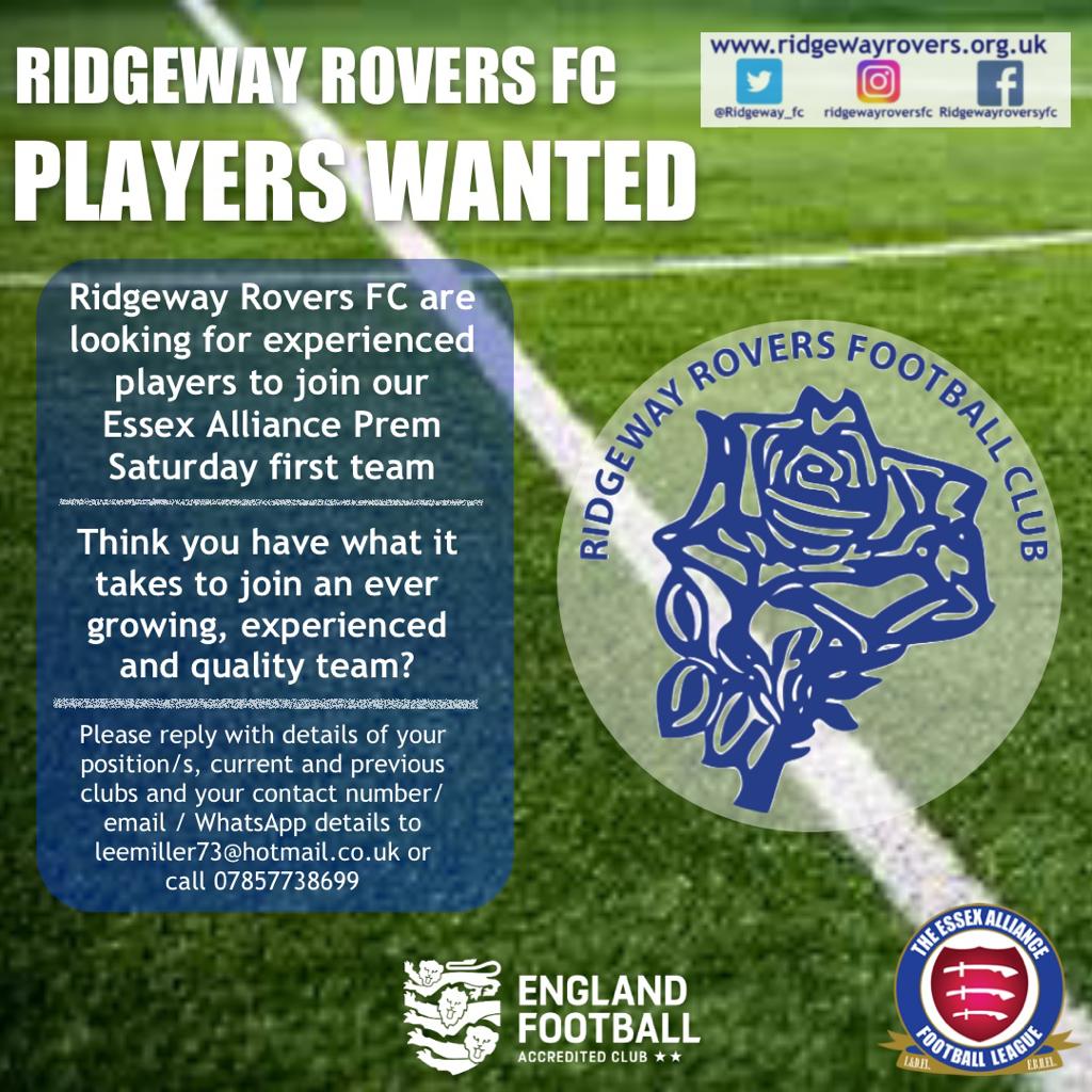 Looking to add a couple of players to our good standard Saturday men's side, that will be playing in the Essex Alliance Prem division next season.
 If interested please reply as to the flyer. 
Players age 16 and above

We are based in Chingford (North East London)