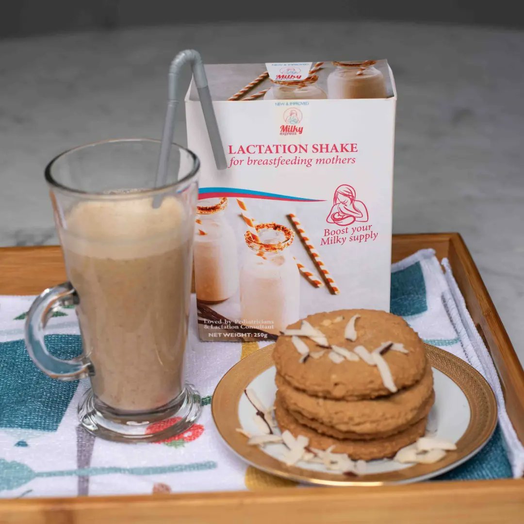 Here's two fun ways you can enjoy our lactation shake:

1. Adding to your smoothie/milkshake. Add the shake powder as soon as the fruits are blended, stir and enjoy.

2. Enjoy your shake with any of our milky blast cookies. Perfect combo. And more milk!

#lactationsupport