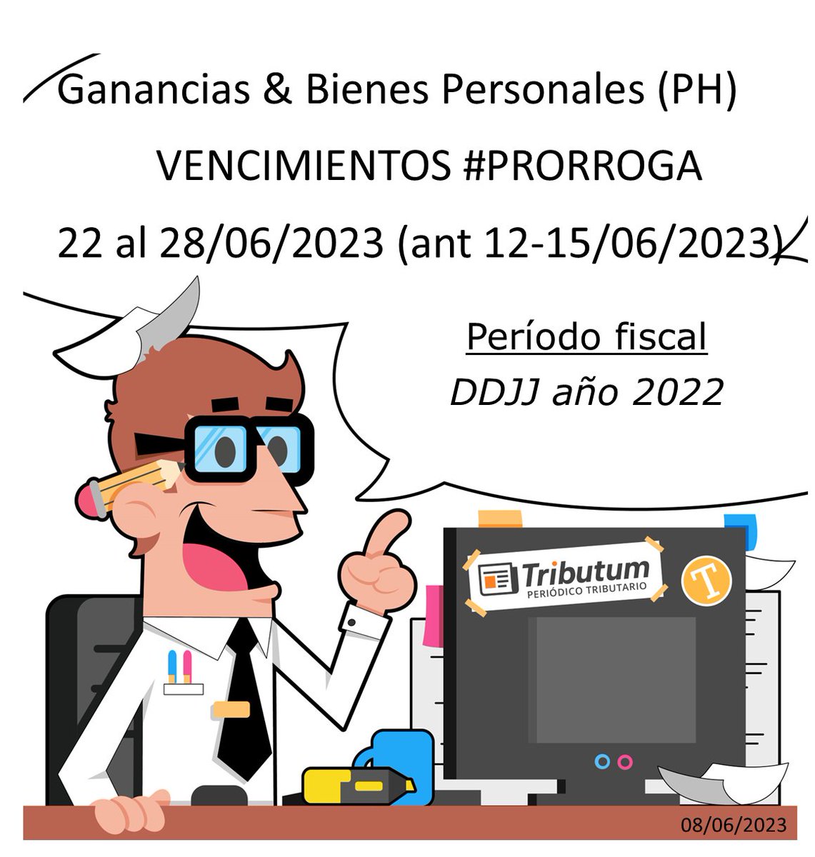 tributumcomar's tweet photo. #Ganancias #BienesPersonales #DDJJ2022 #Prorroga https://t.co/HEyb2PHciJ