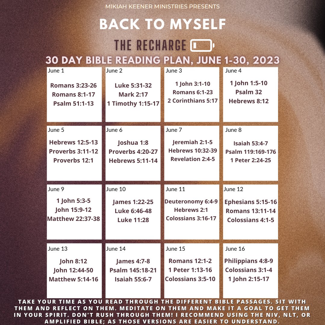 mikiahkeener_'s tweet photo. #BackToMyself #TheRecharge 30-Day Bible Reading Plan! https://t.co/pDVB231tpu
