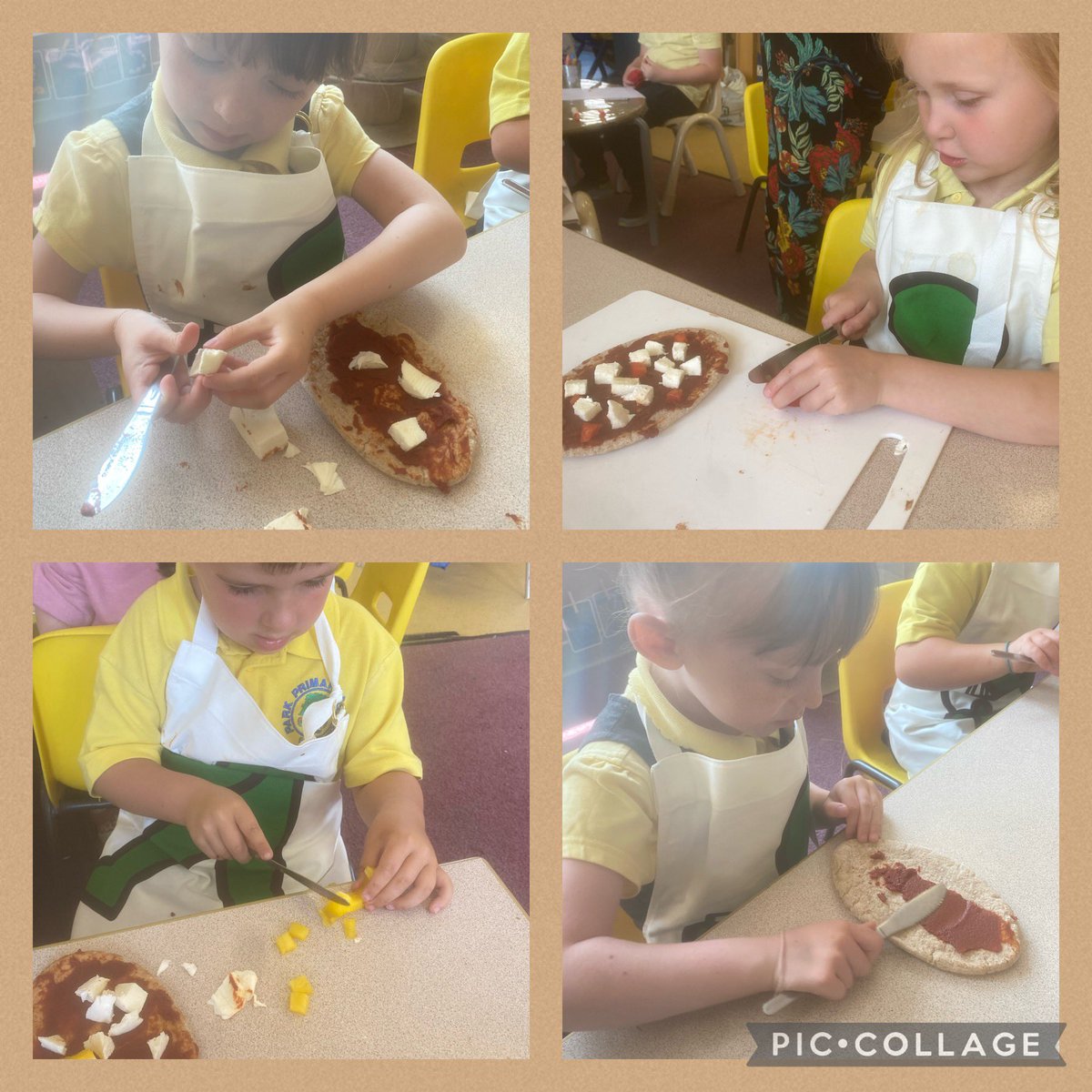 Our first Tasty Tuesdays 
 cooking session! Cutting and spreading to make pizza pittas 🍕 @rashaw77 @EAS_EarlyYears #ambitiousandcapablelearners