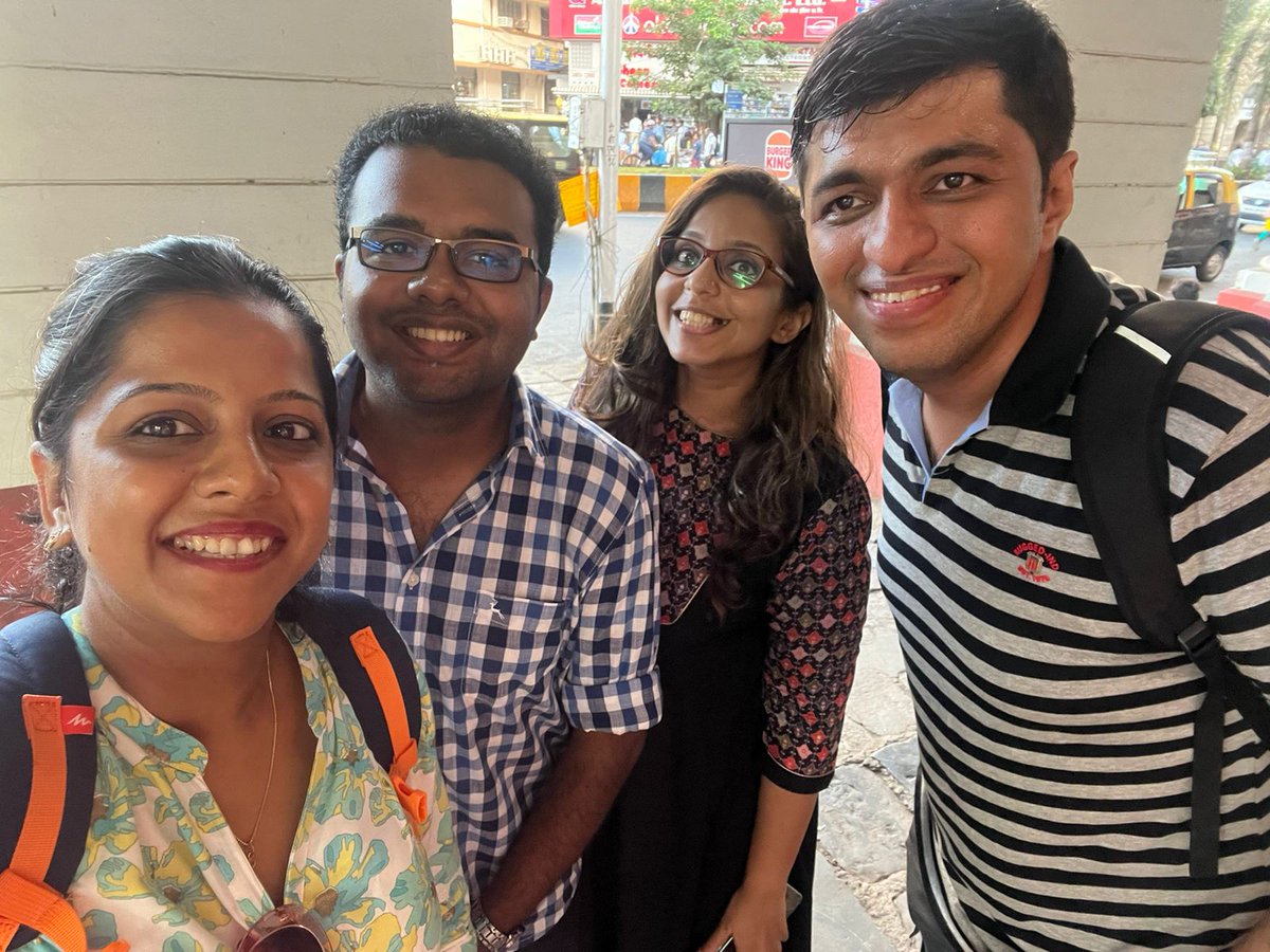MehulThakkar_'s tweet photo. Met civic stars @richapintoi & @_iampratip today. Not to be forgotten @iAroosaAhmed former colleague at @HTMumbai and railway girl now turned FMCG/ auto.. Grew in journalism around all of them. Always good to catch up #reportinglife https://t.co/vLSuEMzLpv