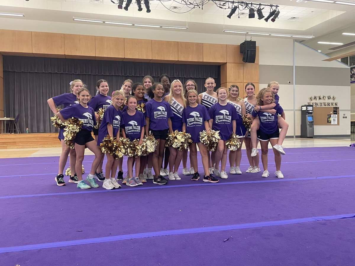 TC_Cheer_'s tweet image. Future Falcon Cheer Camp 2023!  We had a blast spending the week with our future cheerleaders!  @KISDAthletics #thecreekisrising