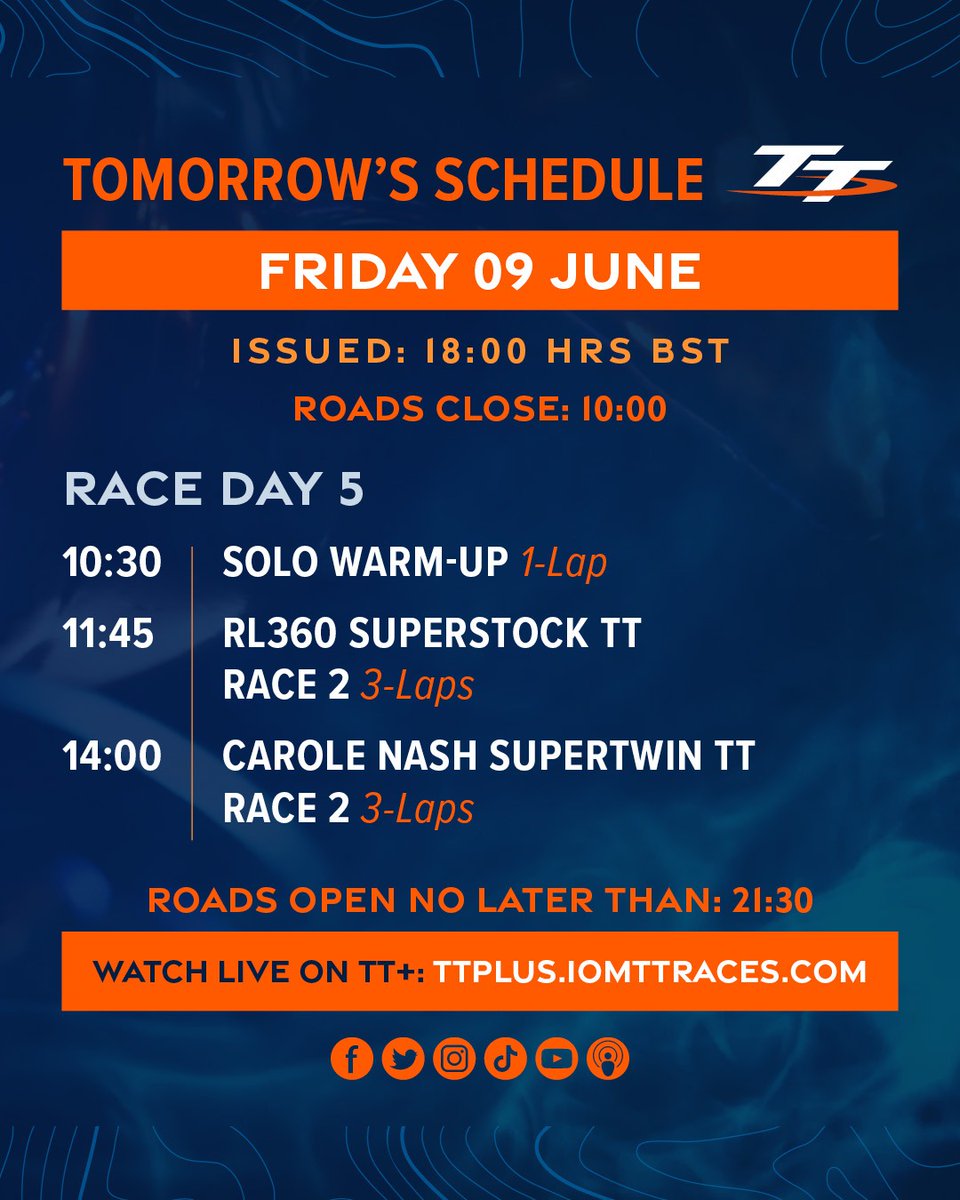 ttracesofficial's tweet photo. Tomorrow, we will be racing in the @RL360_group Superstock TT Race 2 and the @carolenashbikes Supertwin TT Race 2.

No matter where you're watching tomorrow, enjoy every moment on TT+: https://t.co/FGim0Vzrx5 

#TT2023 #TTLive #TTPlus https://t.co/gE8J26st3I