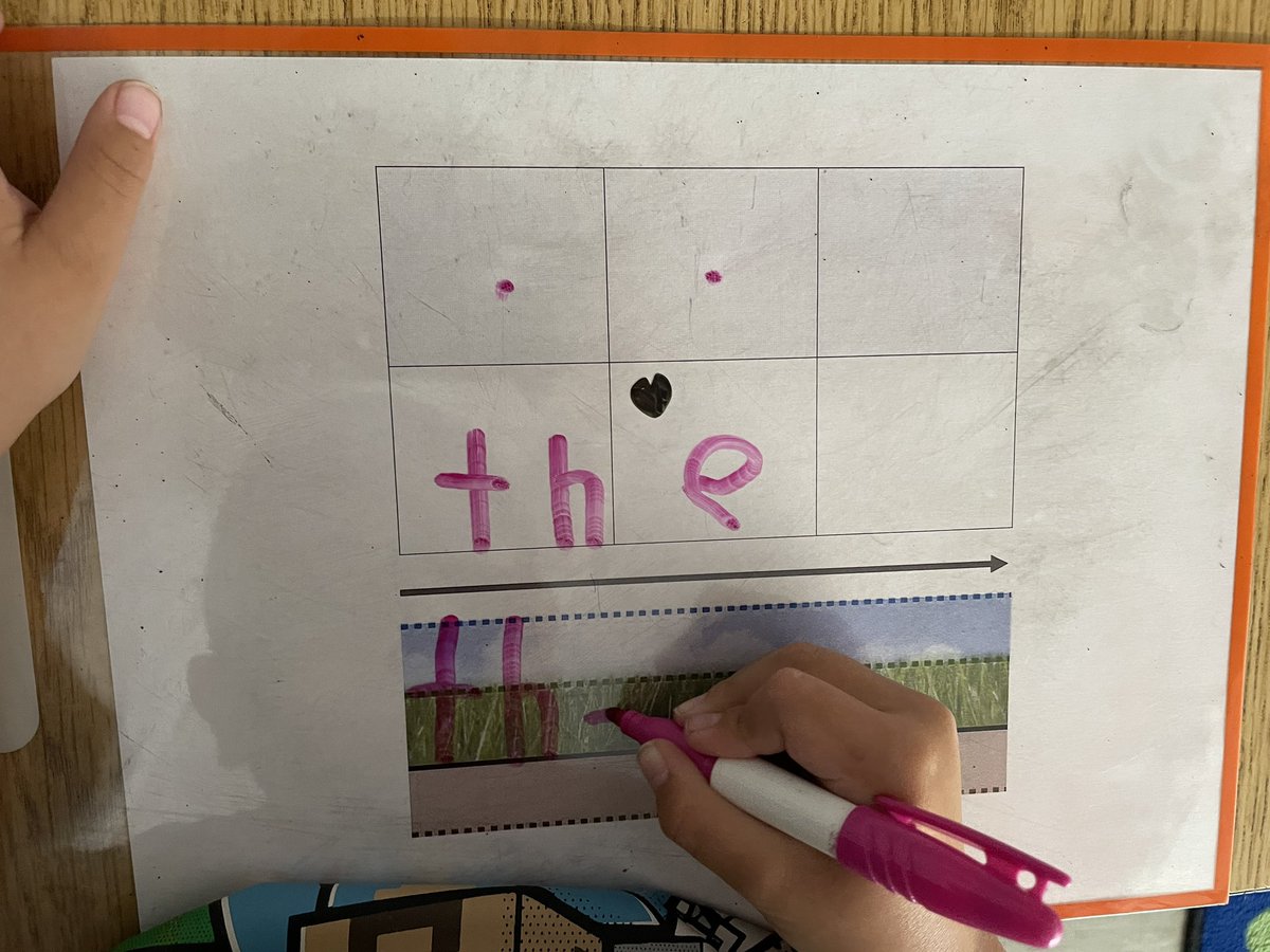 KateLyonPR's tweet photo. This is how we map words in #Kindergarten - tap the sounds,  print, then reprint in  the grass to reinforce letter formation.

#StructuredLiteracy 
#EarlyLearning
#Play https://t.co/Sjgt3t8GZf