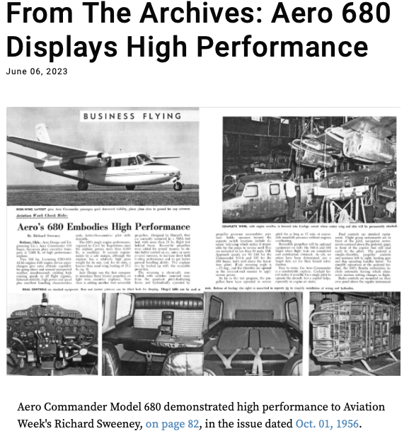 TCAircraft's tweet photo. From BCA Digest archives, a look at a #TwinCommander 680 dated 1956. How cool is that? https://t.co/cgoE8rMveE #aerocommander #businessflying #lycoming #engines #aircraft #airplane #aeroplane #plane #tbt https://t.co/44KZm1PUxn