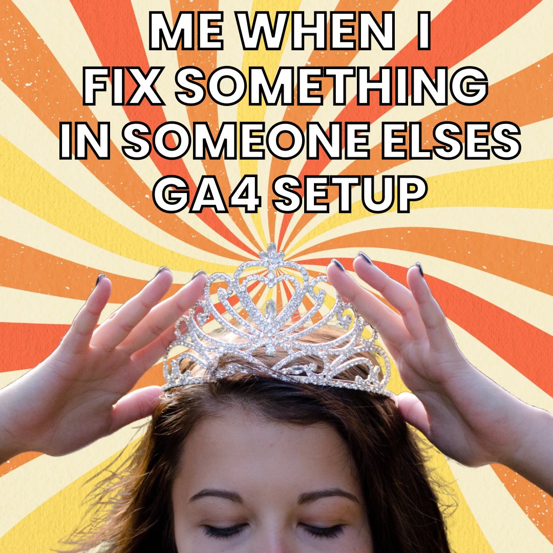 LorcanDigital's tweet photo. When you finally realise that you’re starting to understand #ga4 (I had a break through today, and I’m still buzzin’ 😆) #Analytics https://t.co/2vZpkF2GnA