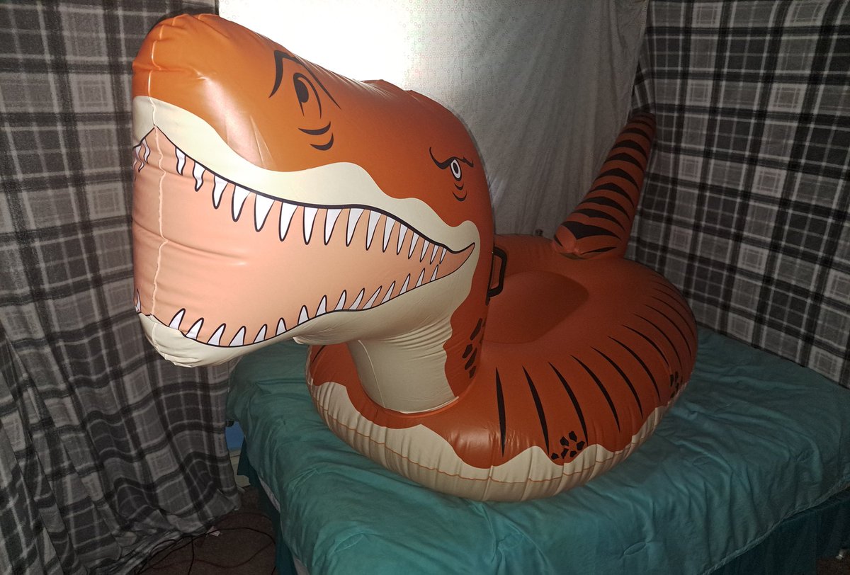 Summer is almost here so its best time check pooltoys like this Inflatable Tiger Dinosaur from Jasonwell.co #squeaks #pooltoys #inflatables