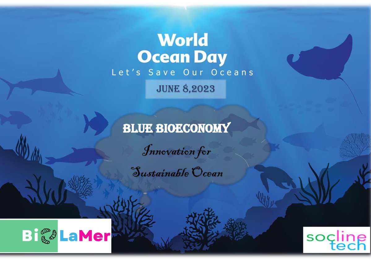 Happy WORLD OCEAN DAY!! 🌊 
Today, June 8th 2023 and the theme of this year is “Planet  Ocean: Tides are Changing”. 
#WorldOceanDay
#BlueBioeconomy
#BiolamerProject
#Soclinetech