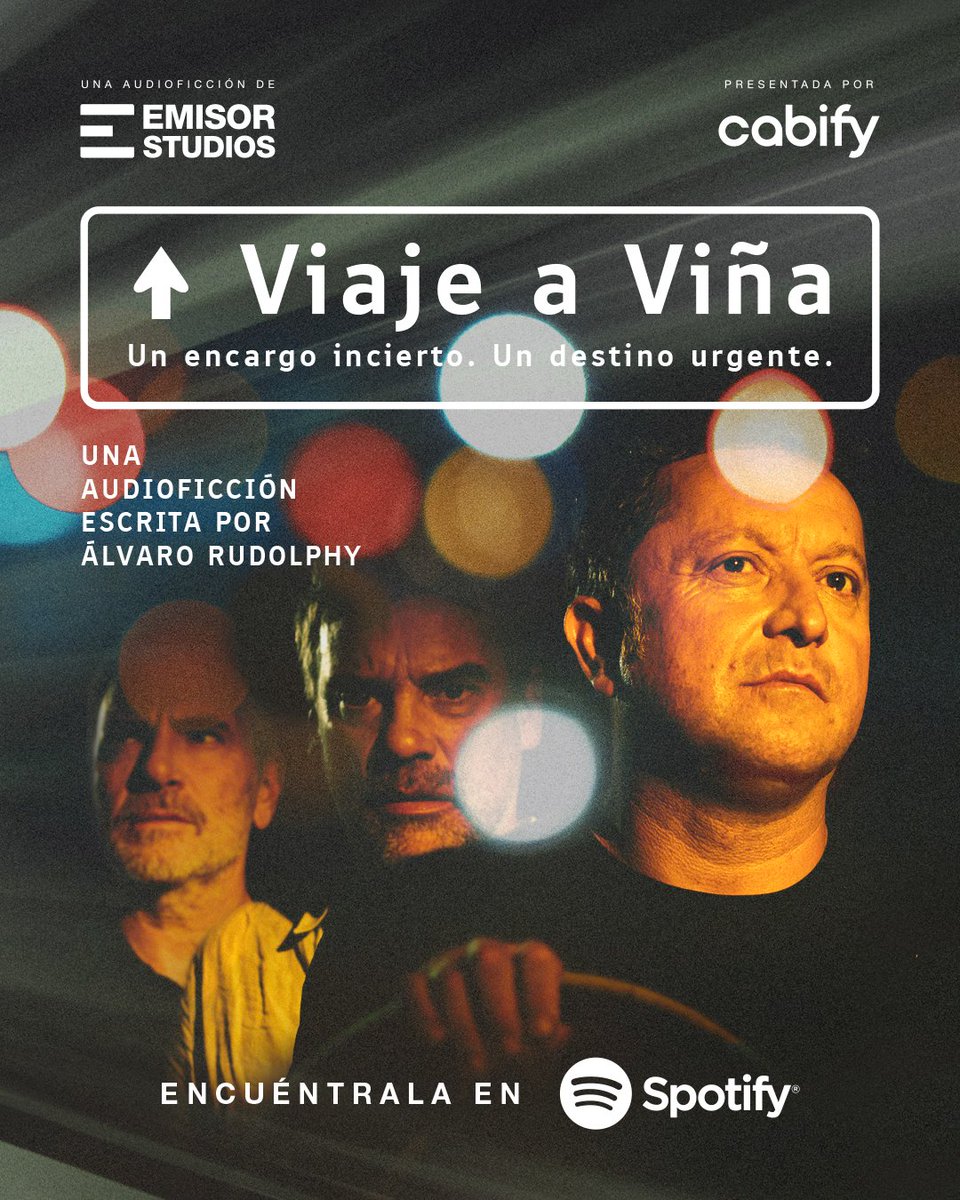 En #ViajeAViña, Darío (Daniel Alcaíno) y Francisco (Diego Muñoz) comienzan un periplo desde Santiago a la V Región que tendrá varios obstáculos 🚕

Una audioficción de Álvaro Rudolphy. Escúchala completa en <a href="/SpotifyChile/">Spotify Chile</a>: spoti.fi/45Vrhde 🎧

Presenta: <a href="/Cabify_Chile/">Cabify Chile</a>