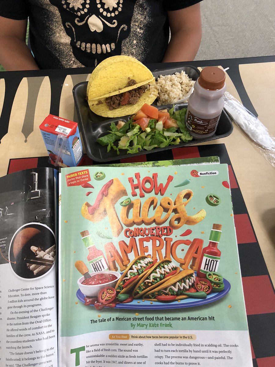 fuentesbecks's tweet photo. Summer school lunch coincidence 🌮😋 #ScholasticScope #ELAR #WeAreEnsor @SocorroISD https://t.co/KzGwPfC94R