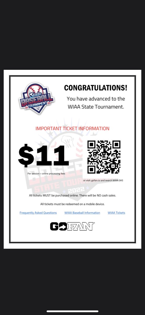 TICKET INFO FOR STATE TOURNAMENT

All tickets are purchased online and redeemed on your mobile device. THERE WILL BE NO CASH SALES ON SITE.

Fill that stadium up Polar Bear fans! We can’t wait to share this journey with all of you! 🤘🏻