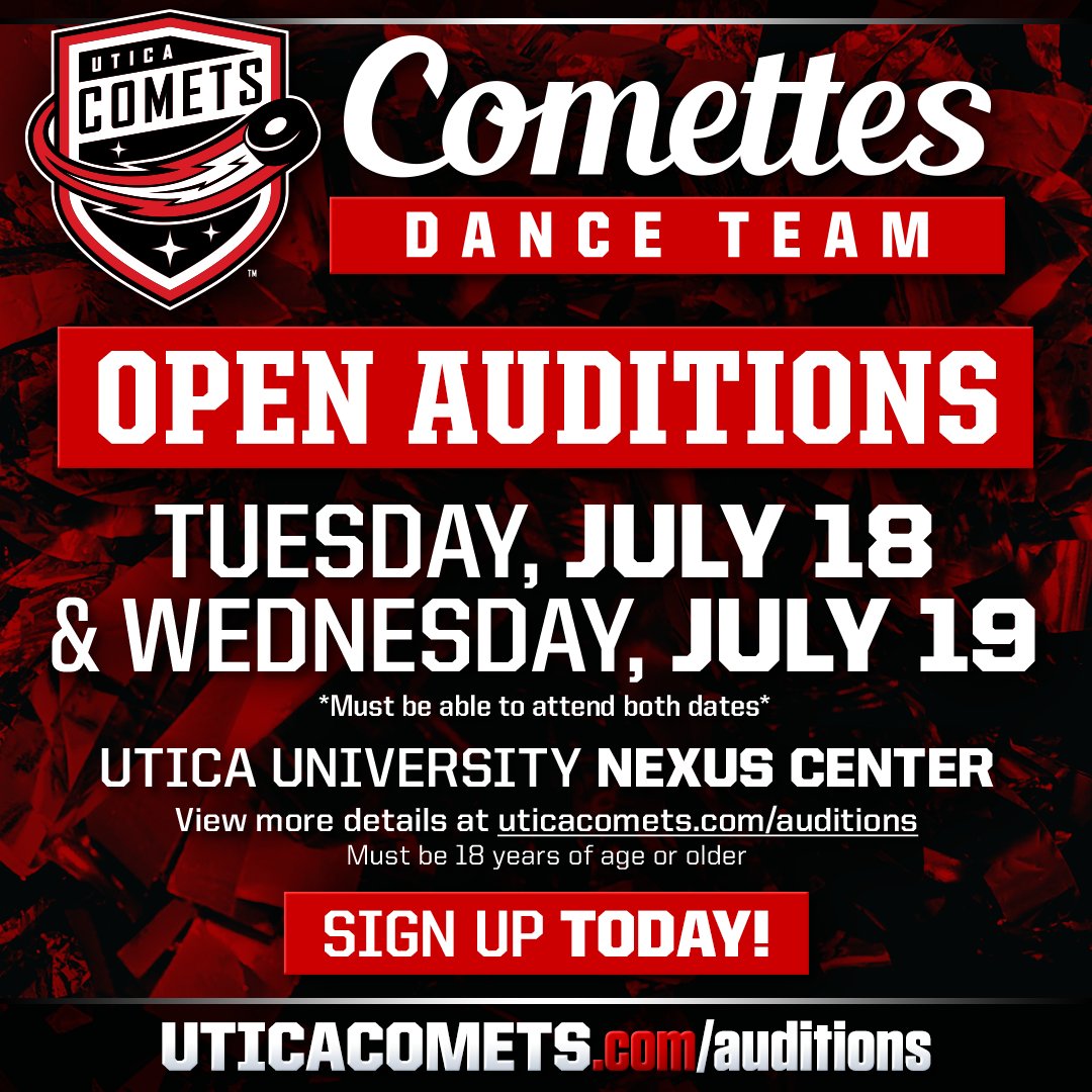 Utica Comets on Twitter "COMETTES OPEN AUDITIONS 💃 We're holding open auditions for the 2023 24