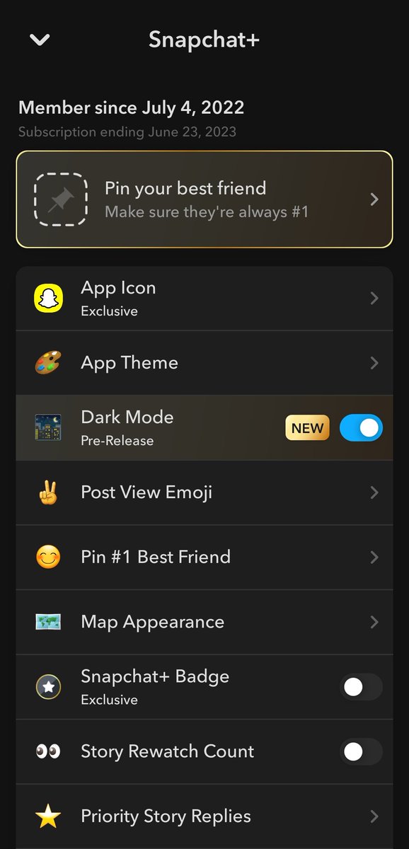 MUTLAQ_Android's tweet image. الوضع الليلي في سناب شات 
اصبح متاح بشكل تجريبي لمشتركي سناب شات بلس على الاندرويد 

وسيتوفر للجميع الاشهر القادمه