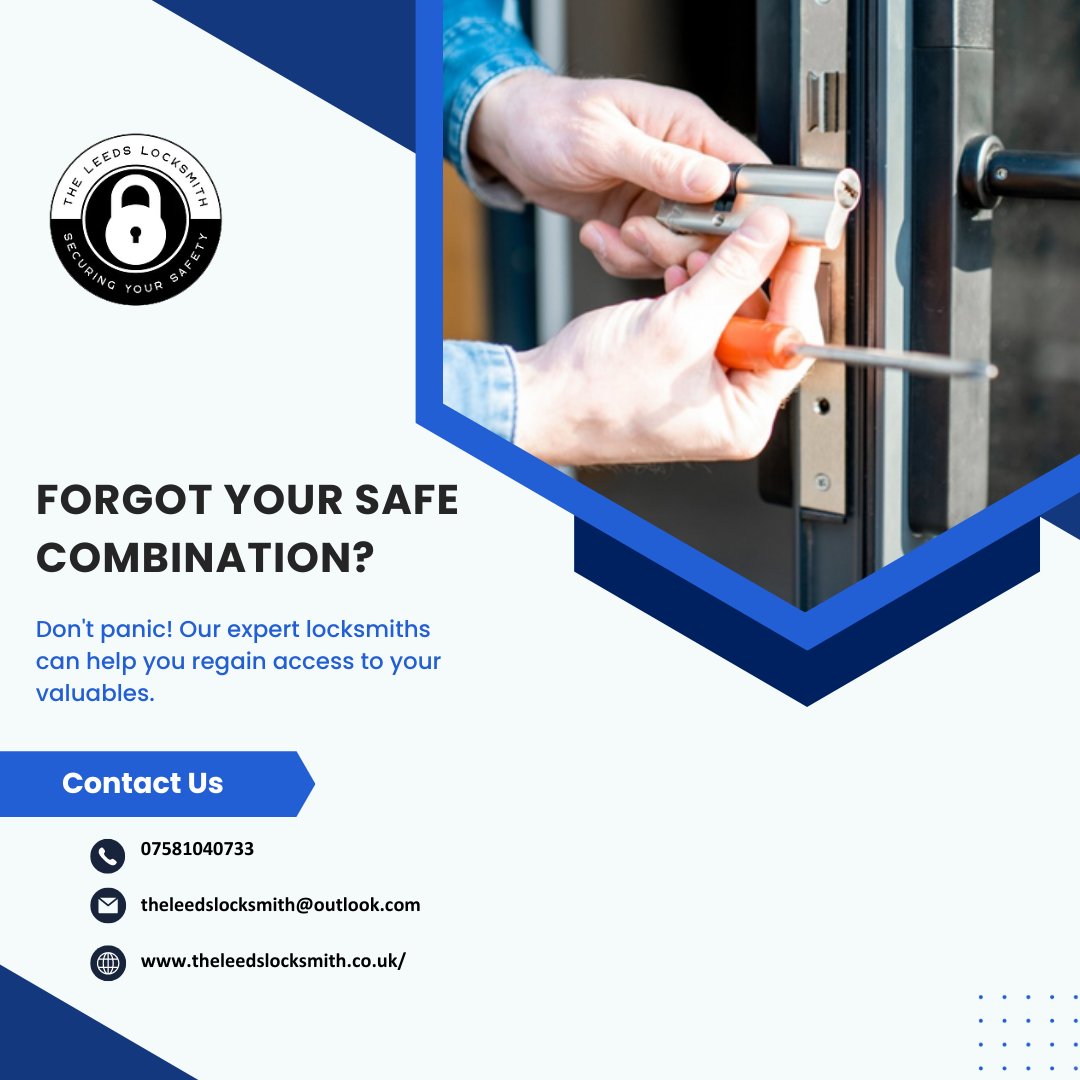 theleedslocksm2's tweet image. Forgot your safe combination?
🌐theleedslocksmith.co.uk
✉ theleedslocksmith@outlook.com
☎ 07581040733
#DoorLockRepair #WindowLockRepair #DoorLockProblem #homesecuremost #homesecure #key #keyrepairs #locksmith #experiencedLocksmith #cityandguildqualified
