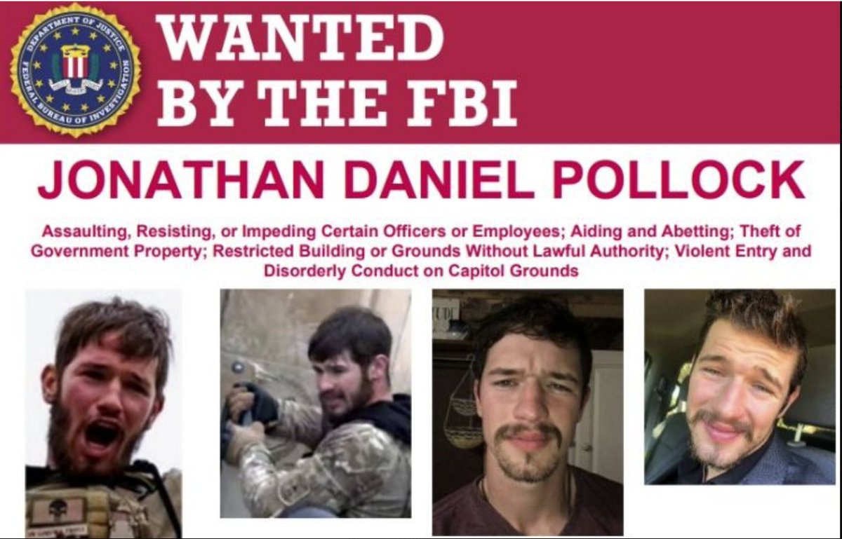 The #FBI is offering a reward of up to $15,000 for information leading to the arrest and conviction of Jonathan Daniel Pollock, wanted by the #FBI for his alleged involvement in the violence at the US Capitol #Magnolia #FullCamoKneePads fbi.gov/wanted/additio…