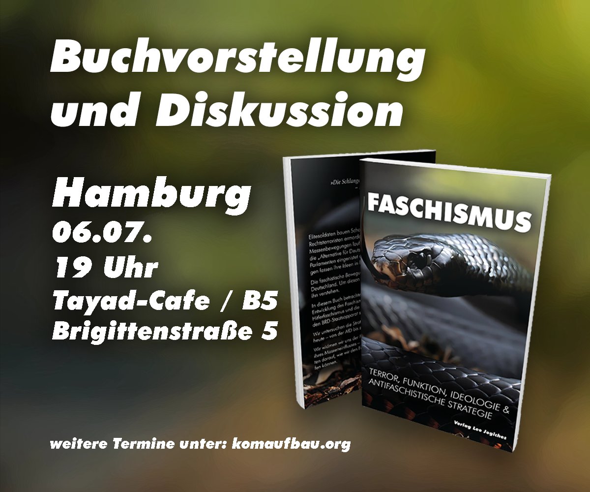 Kommt zur Buchvorstellung und Diskussion in #Hamburg im Rahmen des #Tayad-Cafes
Weitere Termine unter: komaufbau.org