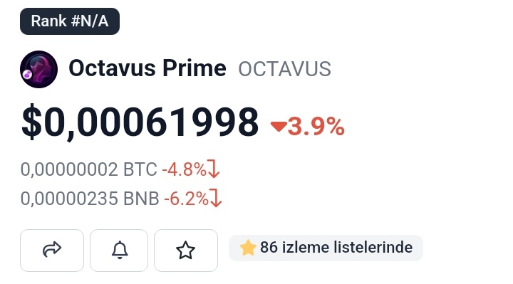 Yeni #Octavus🤖 #AI projesini beğendim @MEXC_Official borsasından aldım🚀 Mcap 300k$⚡ Proje 4 adet yazılım çıkaracak🔽 Tahmin botu✔️ Buybot✔️ Sesli AI botu✔️ Telegram chatbot✔️ Yol haritaları güzel🔥 Güçlü marketingle geliyorlar✔️ Adını sıkca duyabiliriz✔️ Contract Address:…