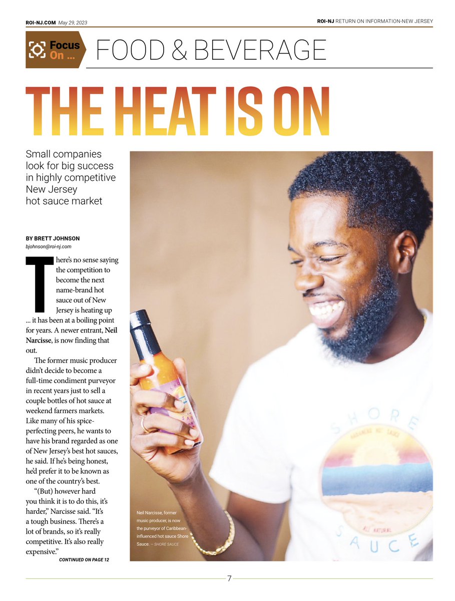 The heat is on: Small companies look for big success in the highly competitive New Jersey hot sauce market

Read more: bit.ly/3CiL2h9
__
🖊Reporting by: <a href="/ReporterBrett/">Brett Johnson</a>