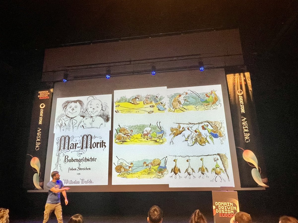 Typical diseases of legacy systems and their cures, as well as funny German cartoons, seen during @hschwentner ‘s amazing talk at #DDDEU conference.