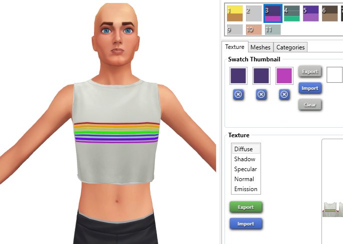I always feel like Pride gear is a bit TOO colorful. I would totally wear a shirt like this. #TheSims4