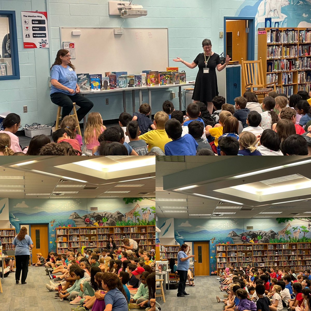 Thank you to the <a href="/fairfaxlibrary/">Fairfax Library</a> city of Fairfax branch for visiting us these last two days to talk to us about the summer reading program and share brand new books with us! <a href="/MantuaPrincipal/">MantuaPrincipal</a> <a href="/MantuaEs/">Mantua ES</a>