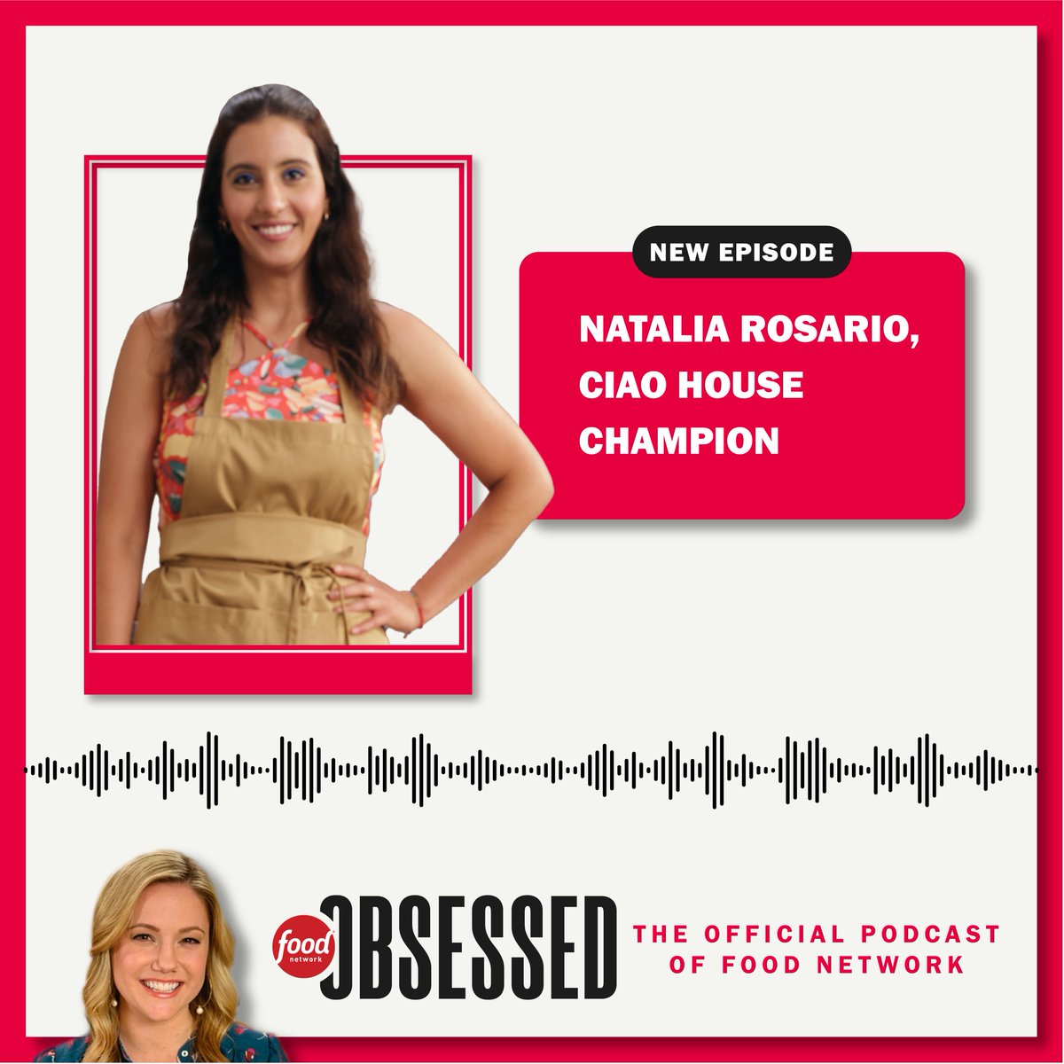 On the #FoodNetworkObsessed podcast this week: Natalia Rosario❗Listen to her convo with <a href="/jaymee/">Jaymee Sire</a> now: foodtv.com/applepodcasts

You can catch Natalia on #CiaoHouse. Binge the entire season now on <a href="/StreamOnMax/">Max</a>! #StreamOnMax
