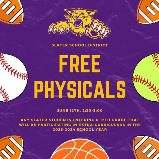 SlaterSchools's tweet photo. Fitzgibbon will be on-site on Monday for Free Physicals from 2:30-5:00pm! https://t.co/gGH7Eu9BU6