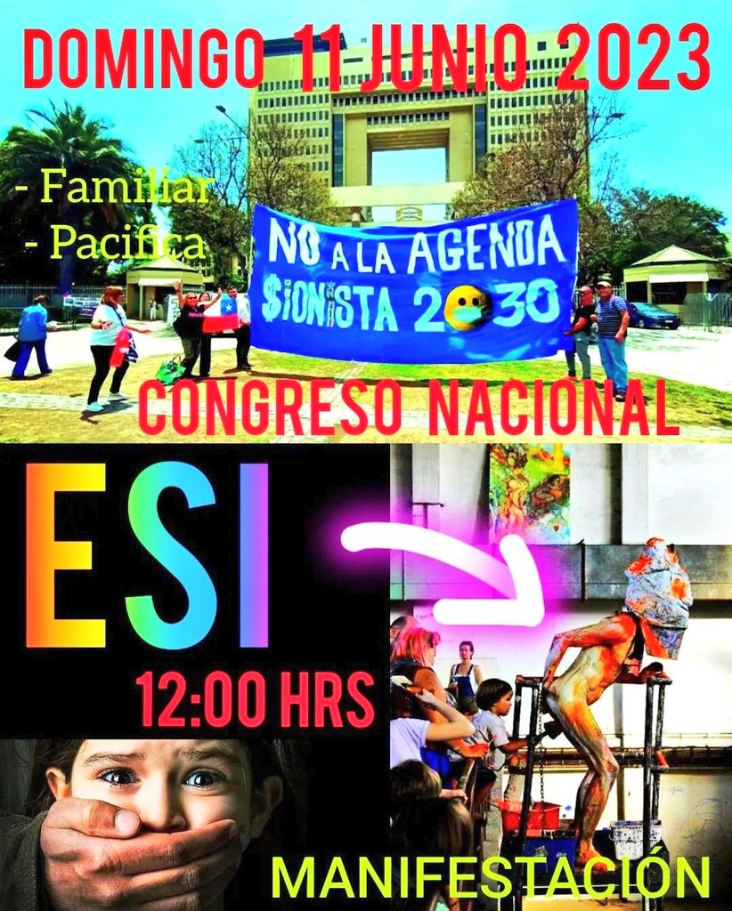 🔴 ATENCIÓN AMIGOS!!Manifestación contra la ESI en el Congreso Nacional. Este domingo 11 de junio a las 12:00 hrs. NO FALTES!! #ESIesPedofilia #RenunciaAvila #AcusacionConstitucional