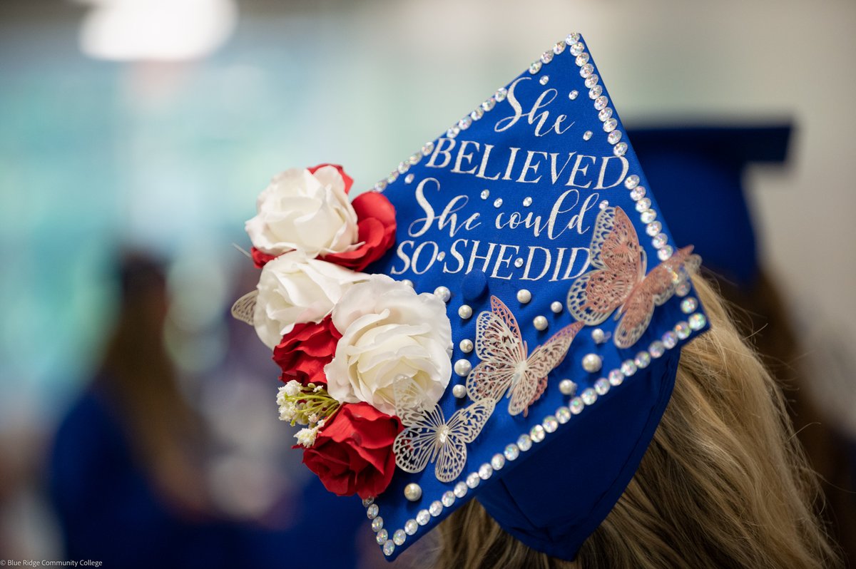 BlueRidgeCC's tweet photo. At the Spring '23 graduation ceremony, our graduates took the opportunity to decorate their caps to celebrate their journeys. We are so proud of you all!

For the full photo gallery and article, visit https://t.co/t53uEWRTVT.

#EducationElevated #BlueRidgeGrad @NCCommColleges https://t.co/6joJz70TRS
