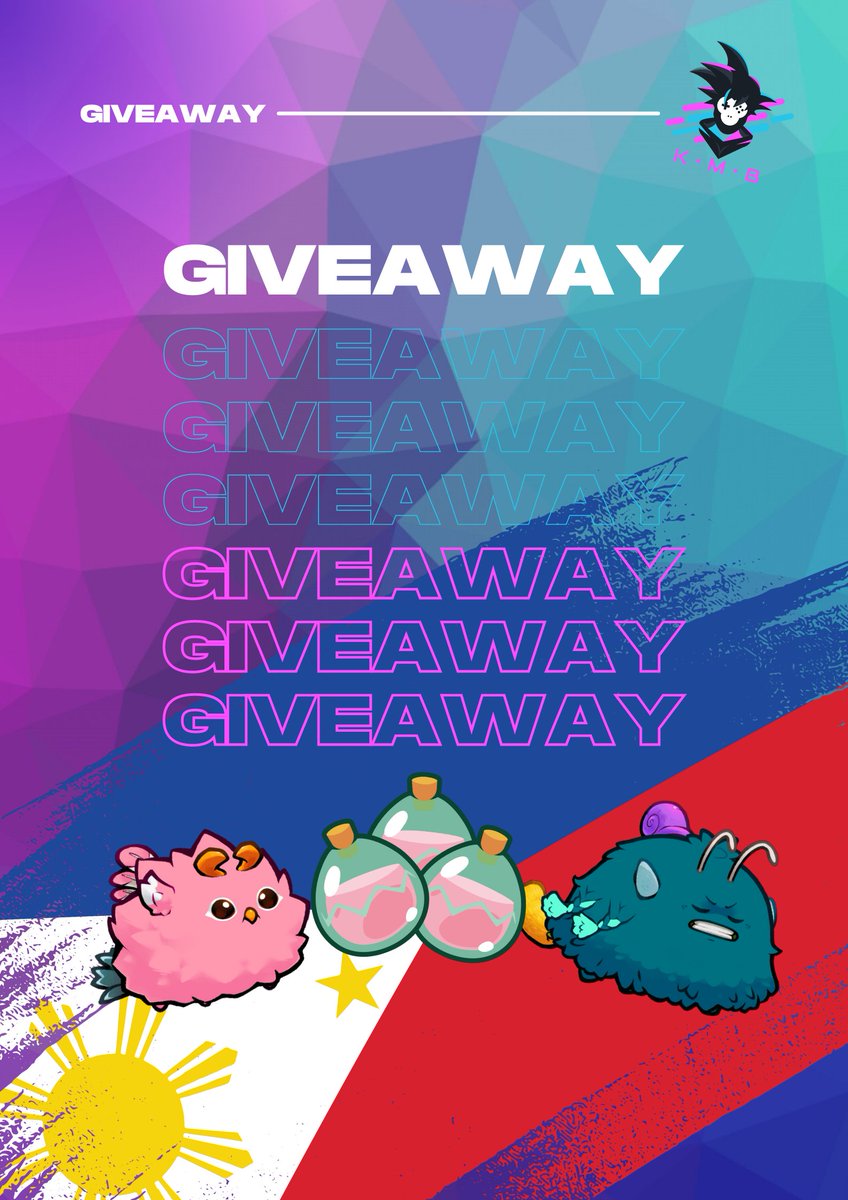 theofficialKMB's tweet photo. 🇵🇭🇵🇭🇵🇭Filipino Fiesta GIVEAWAY🇵🇭🇵🇭🇵🇭

We will spice up the @AxieInfinity  Filipino Fiesta event today with an Axie / SLP giveaway!

Details👇👇👇
#AxiePH #AxieCreator #AxieInfinity #GiveawayAlert #Giveaway #Philippines #GA #GASquad https://t.co/vsN4lZhwNJ