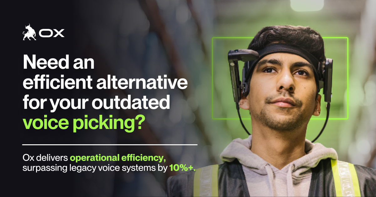 Ox has revolutionized the voice-based picking by integrating vision-picking technology. Our platform elevates worker satisfaction and increases productivity, &amp; overall performance.

#SupplyChainOptimization #AI #WarehouseOptimization #GetOx 

hubs.la/Q01ST6mn0