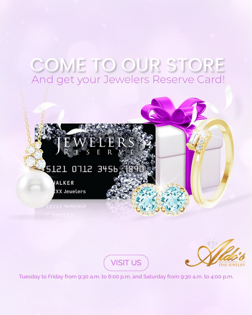 Whether you're shopping for yourself or looking for the perfect gift, the Jewelers Reserve card is your ticket to a world of your favorite jewelry. 

Visit us today to get your JRC and let us help you find the perfect piece for your special occasion! 🎁🛍️ 

 #JewelryLove