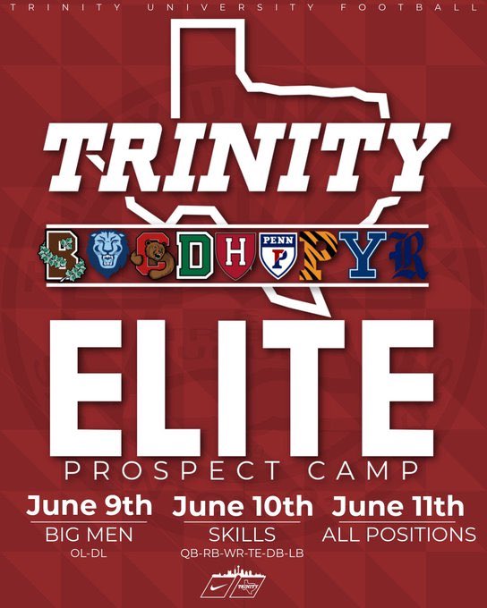 I will be at Trinity University on June 11th. Can’t wait to compete! @ESDFootball_