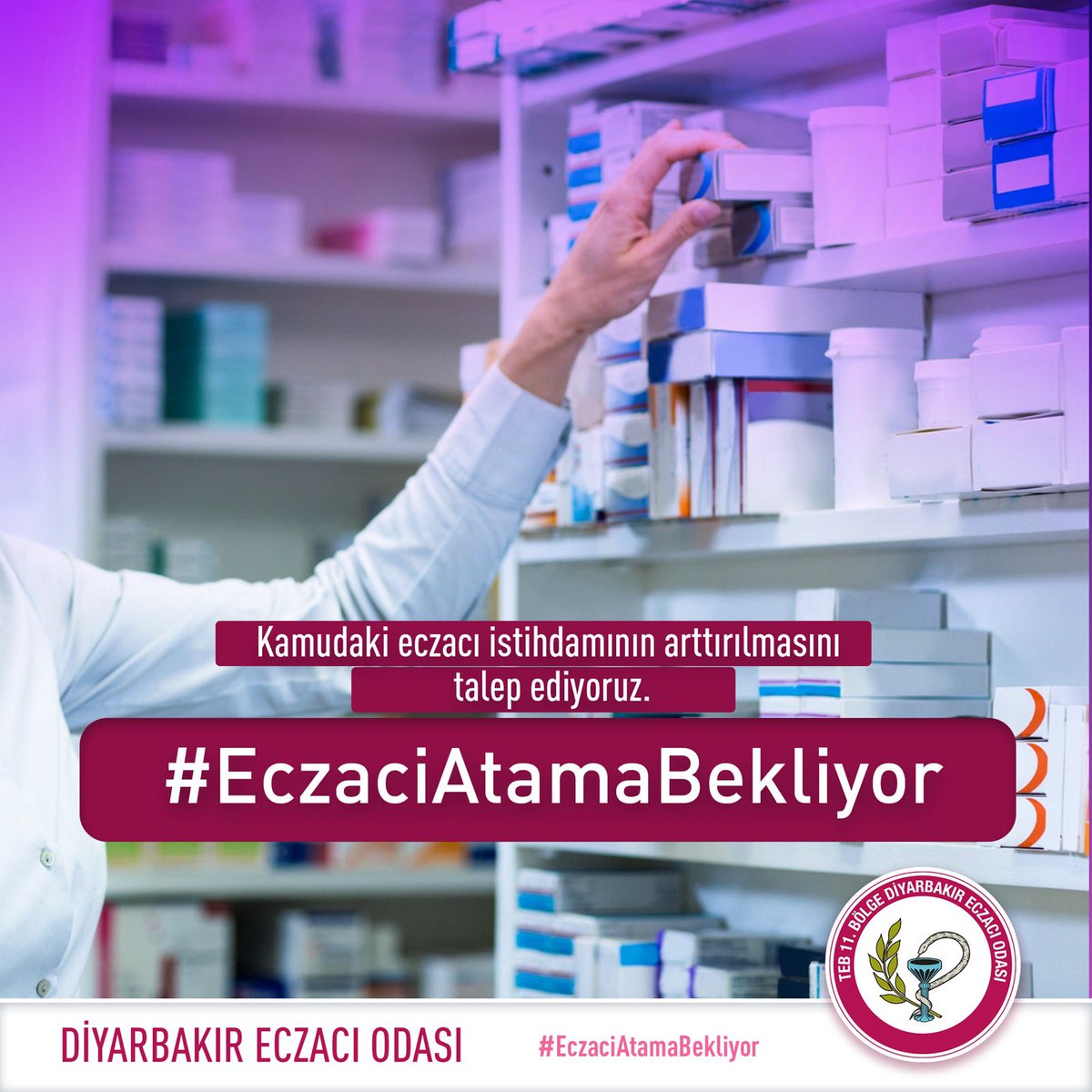 DiyarbakirEO's tweet photo. Kamudaki eczacı istihdamının arttırılmasını talep ediyoruz.
#EczaciAtamaBekliyor https://t.co/BONnfh4qQm