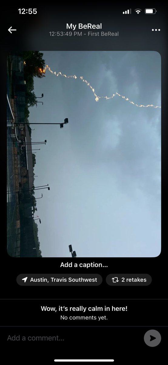 Lighting pic taken at ata today.  Ahh that’s what it looks like! @ataresults