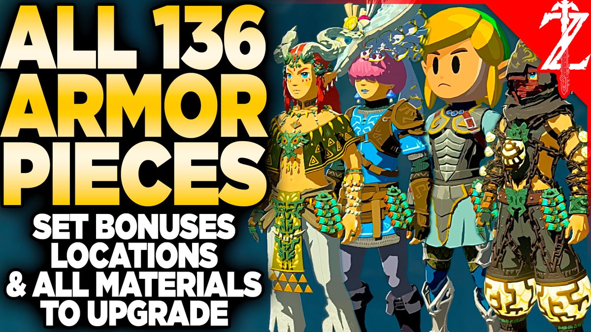 It's finally here, the mega video
FULL Armor Guide TotK - All 136 Armor Pieces, Set Bonuses, Total Upgrade Costs & Downloadable Sheet for Armor and Mats & MORE for #TearsOfTheKingdom  
youtu.be/caT8zxKXTqE