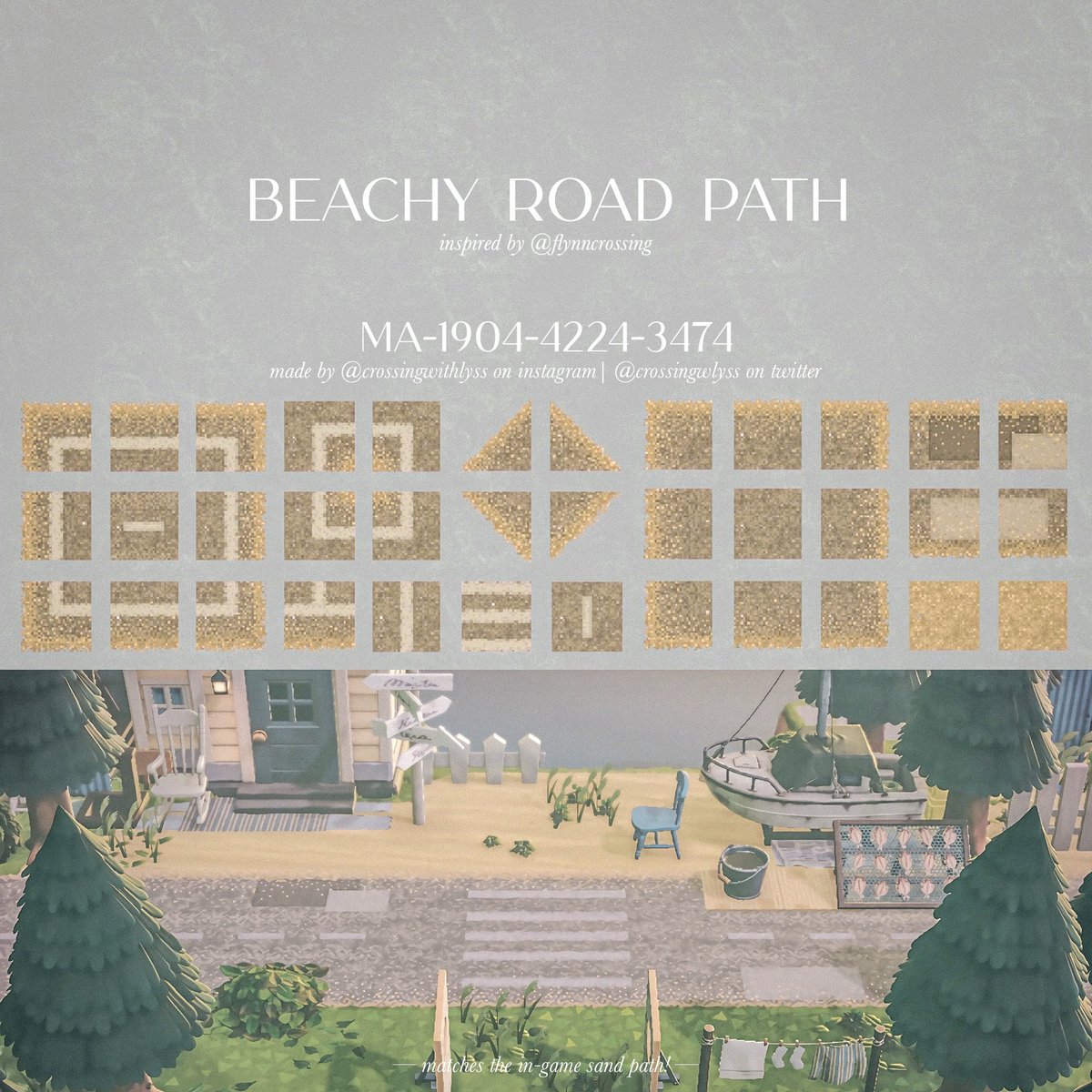 new design! 🐚🌾
MA-1904-4224-3474
#animalcrossingnewhorizons #acnhdesign