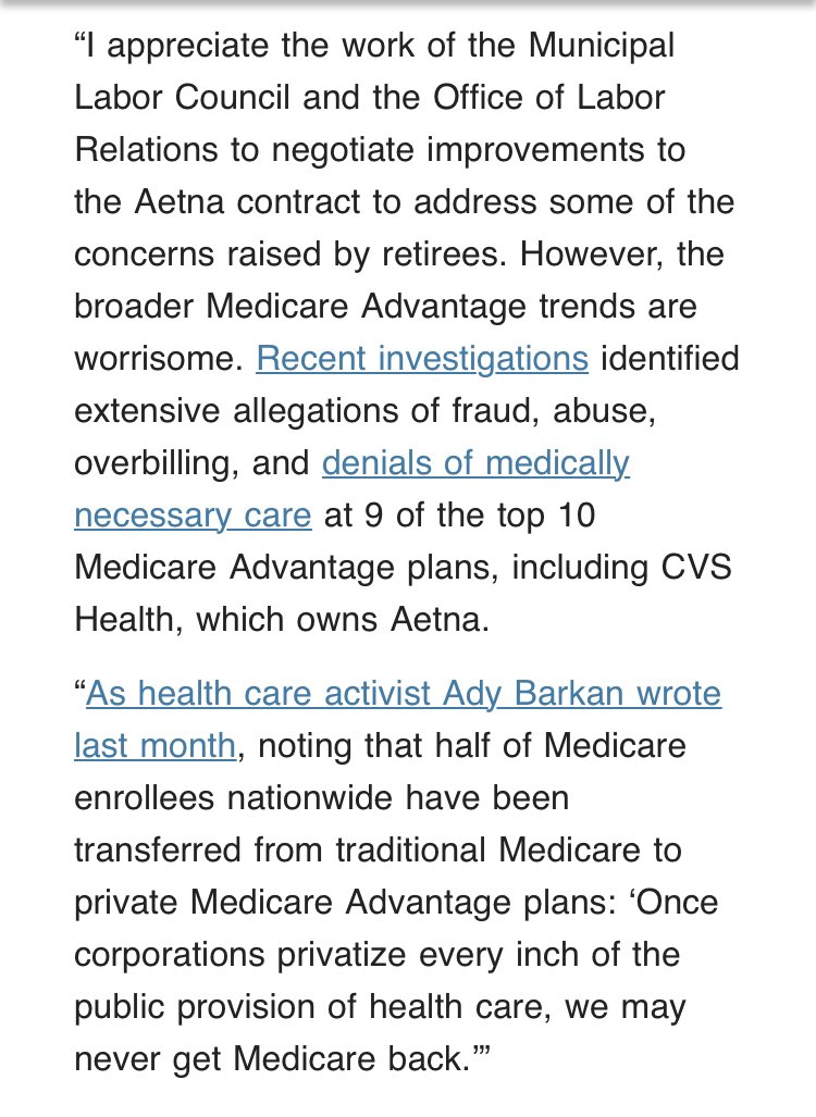 Chris Sommerfeldt (@c_sommerfeldt) on Twitter photo INBOX: <a href="/NYCComptroller/">Office of New York City Comptroller Brad Lander</a> is refusing to register Mayor Adams' Medicare Advantage contract with Aetna, citing "pending litigation" that "calls into question the legality of this procurement."
Retirees sued Adams last month over the latest Advantage plan: nydailynews.com/news/politics/… INBOX: <a href="/NYCComptroller/">Office of New York City Comptroller Brad Lander</a> is refusing to register Mayor Adams' Medicare Advantage contract with Aetna, citing "pending litigation" that "calls into question the legality of this procurement."
Retirees sued Adams last month over the latest Advantage plan: nydailynews.com/news/politics/…