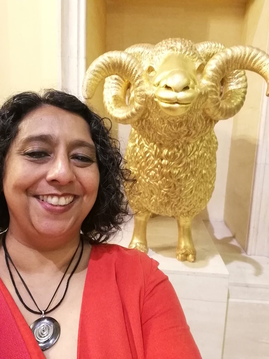 #CharityGov23 Another awards do tonight, this time for Governance in the gorgeous Draper's Hall, one of the great 12 livery companies in the City of London, kindly offered to Clothworkers as their hall is rebuilt. Picture of Draper's and the lovely ram that lived at Clothworkers.