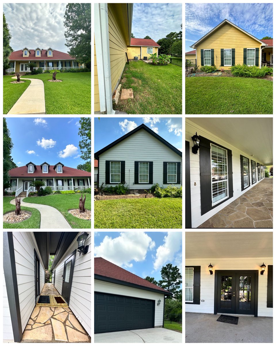 We LOVE the transformation of this beautiful home.  Sherwin-Williams Drift of Mist and Iron Ore.  #paintauthority #lakeconroe #swcolorlove