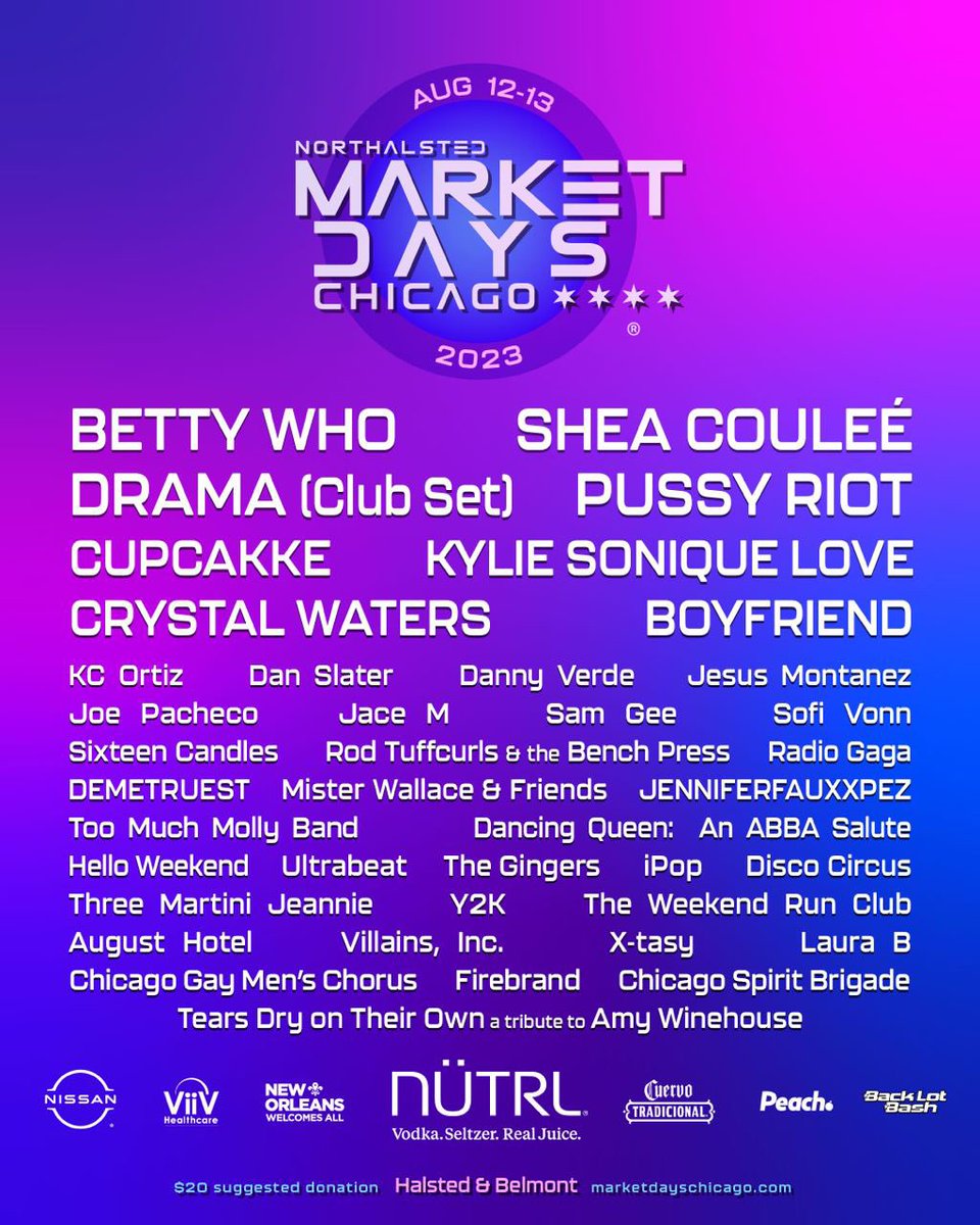 AUGUST 12-13, CHICAGO 🖤💒

performing in a good kinky queer feminist company 😏 see you!

marketdayschicago.com @MarketDaysCHI 🪄🍬🖤