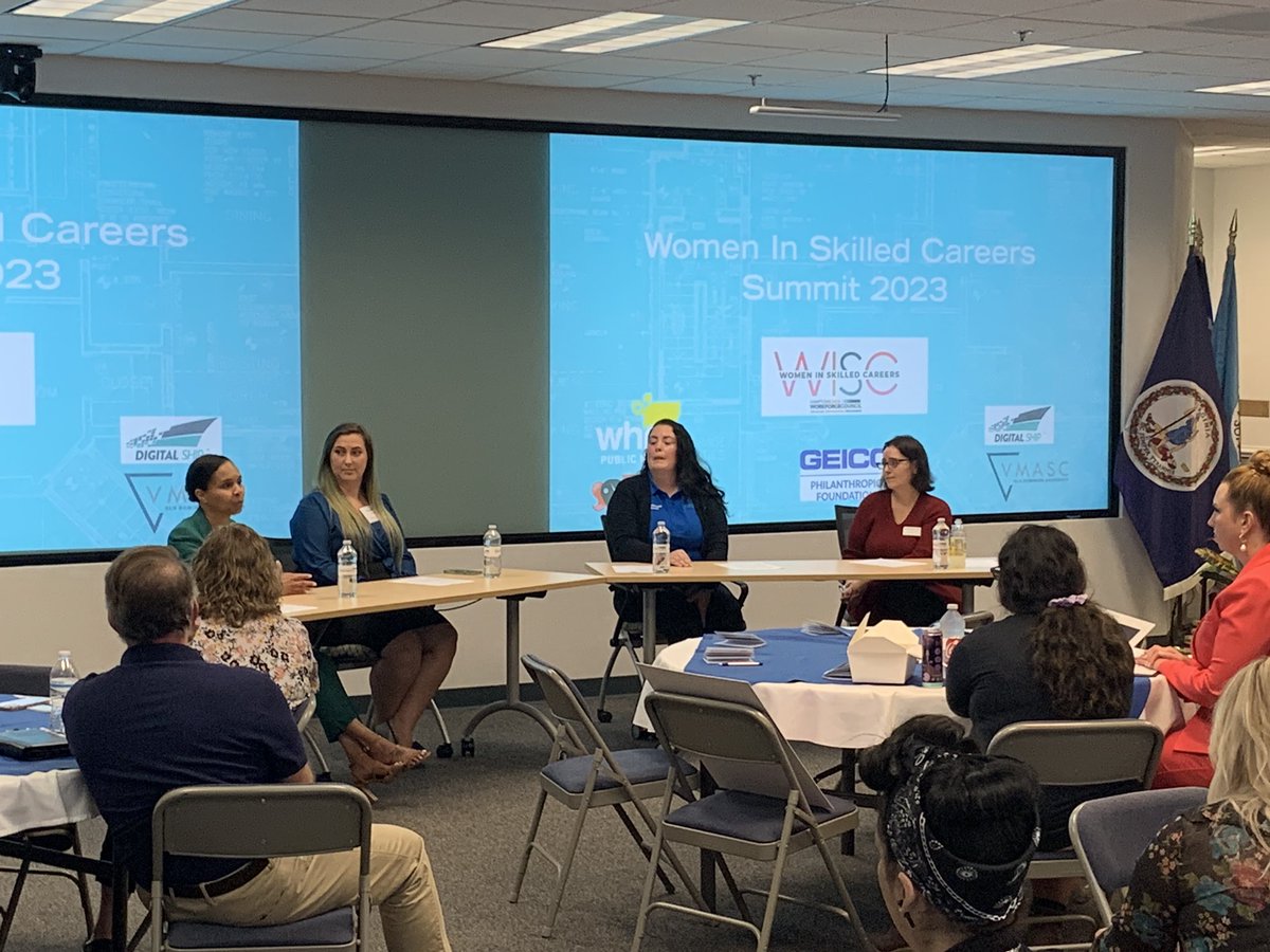 Attending the 2023 Women In Skilled Careers Summit hosted by @HRWorkforceCoun. Kudos to Ms. Pierette Swan, Welding Instructor with @NHREC_VA served as a panelist during the summit. #WorkLikeAGirl #LeadBoldly #WISC #letsgotowork757